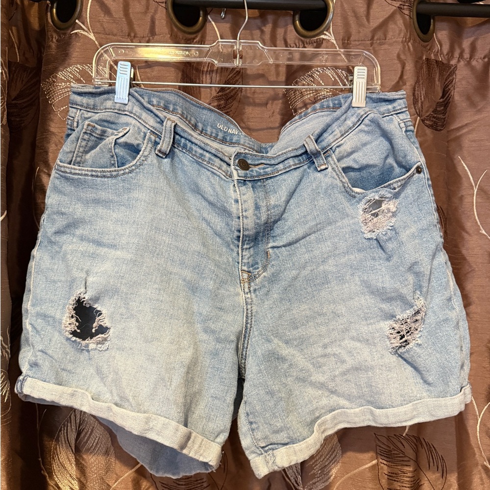 Old Navy Distressed Denim Shorts Size 16